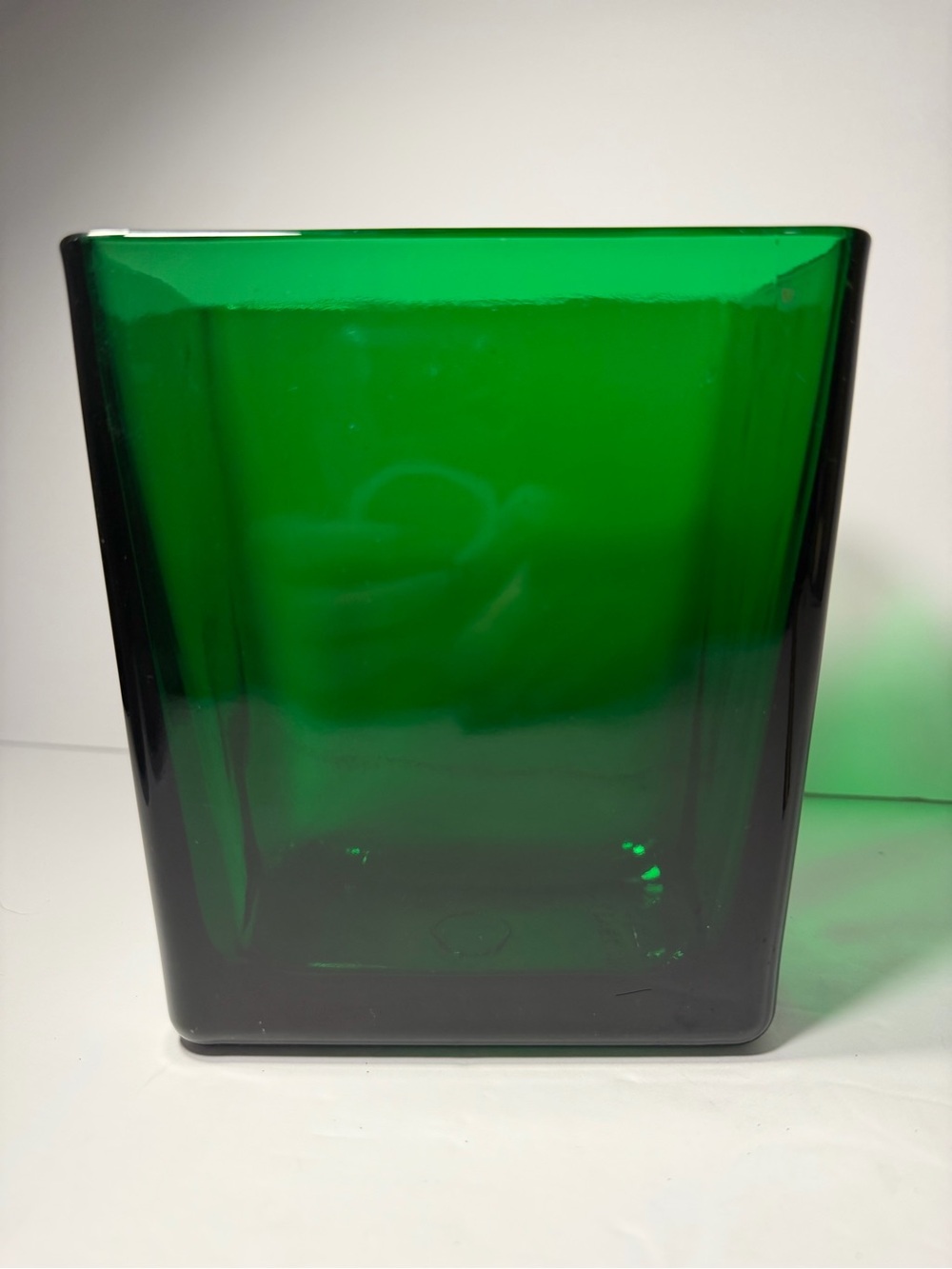 Vintage NAPCO 1166 Emerald Green Glass Planter Vase Cleveland Ohio USA MCM